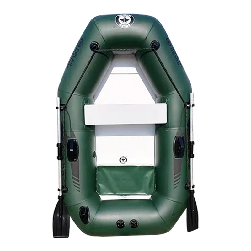 4 Colors Solar Marine 2 Person PVC Fishing Boat 2M Inflatable Kayak Wear-Resistant Canoe Waterplay Craft with Free Accessories Air Pump Paddles etc
