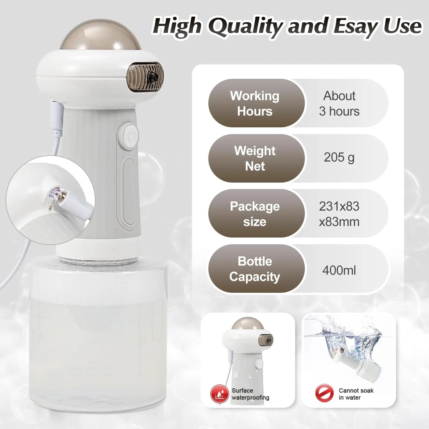 Pet Automatic Foam Making Machine Magnetic Charging Smart  Dog Soap Dispenser For Cat  Shower Accessories