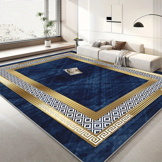 Luxury Velvet Area Rug 850g/SQM, Non-Slip High Pile Indoor Floor Carpet, Premium Lightweight Washable Bedroom Rug