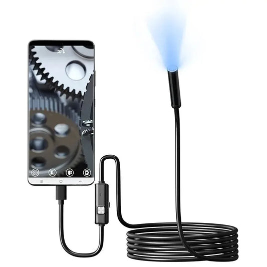NEW Arrivals 7.0MM TYPE-C Endoscope Camera IP67 Waterproof 6 LED Lamps Adjustable USB Android Flexible Inspection Borescope Cameras for Phone PC Computer Car Repair Accessories