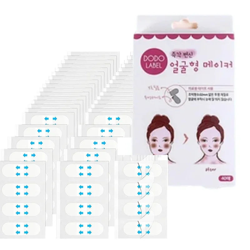 120PCS Set Sheets V Lift Face Sticker Invisible Makeup Adhesive Lift Face Tape Slim Patch Breathable Sticker Lifting Tighten Chin Women Cosmetic Supplies
