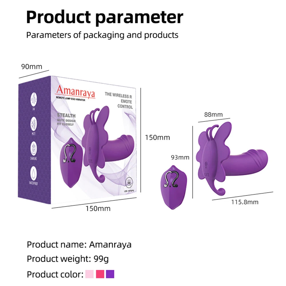 Powerful Wearable Remote Control Vibrator 10 Vibration Frequencies Wireless Panties Dildo Vibrator for Women G Spot Clitoris Stimulator Vagina Massage Erotic Sex Toys Accessories