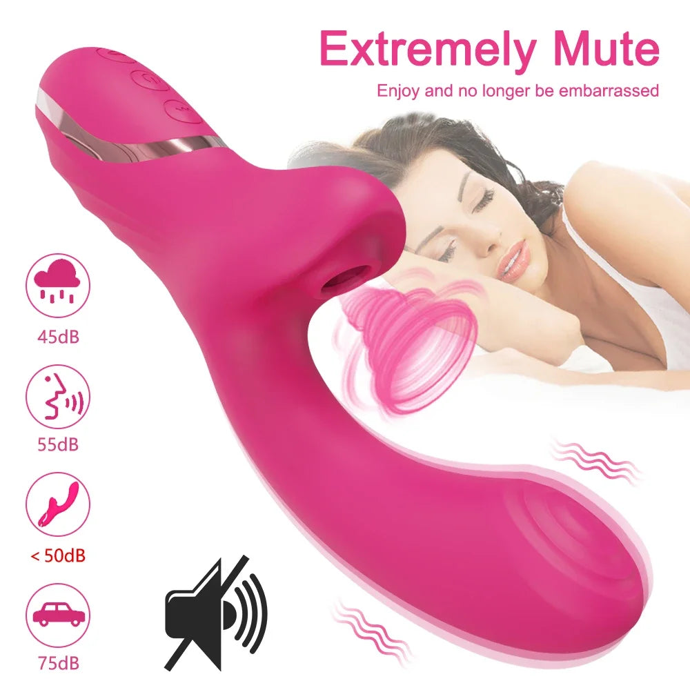 NEW Female Sucking Sucker Vibrator Clitoris Nipple G-spot Tease Dildo Stimulator Vagina Masturbator Adult Sex Toys Products for Women Couples Endless Pleasure Adults Sex Shop Supplies