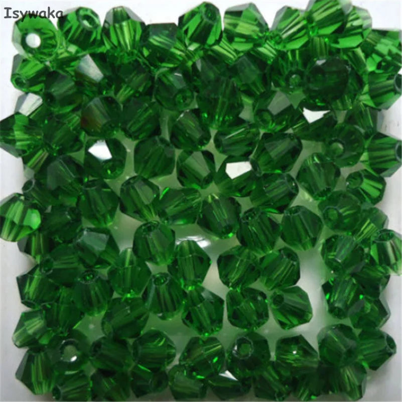 33 Colors 100 PCS Set Blue Multicolor 4mm Bicone Austria Crystal Beads Charm Glass Beads Loose Spacer Bead for DIY Jewelry Making Apparel Accessories Tools Set