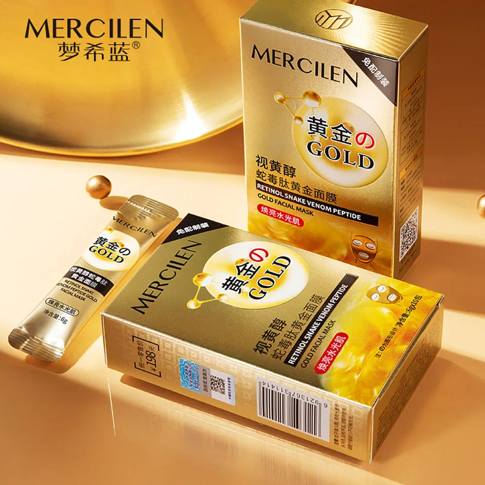 15 Colors Retinol Australian Snake Venom Peptide Gold Whitening Masks Oil Control Brighten Skin Moisturizing Face Mask Korean Skincare Products