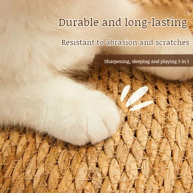 NEW Arrivals 100CM Cat Scratching Board Large Claw Sharpening Cat Toys Wear-Resistant Non-Debris Scratching Basin Cat Nest Rattan Cat Sleeping Mat Pets Supplies