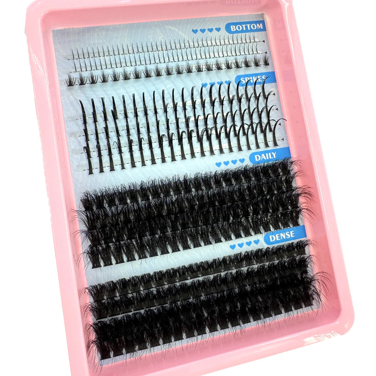 NEW Arrivals 15 Rows Lash Clusters Spikes Eyelash Extensions Spiky Lashes Extension Thick Individual Cluster Lashes with Spikes & Bottom Lashes Women Cosmetic Accessories
