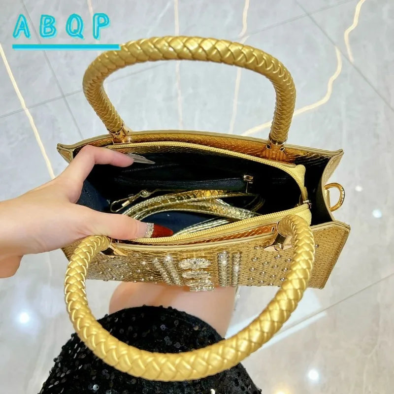 New Evening Wedding Party Women's Bag Luxury Brand Fashion Diamond-Encrusted Women's Handbag High-Quality Business Dinner Shoulder Crossbody Bags