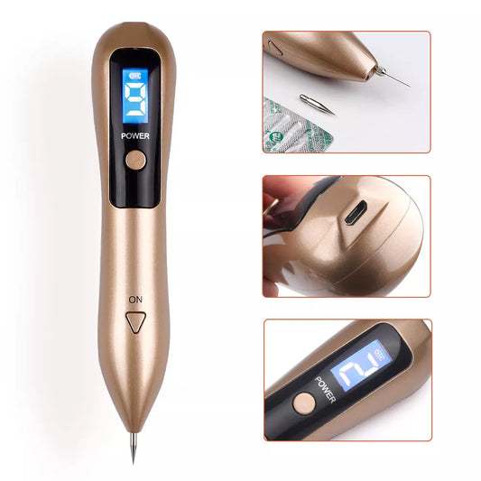 9 Level LCD Face Skin Dark Spot Remover Mole Tattoo Removal Laser Plasma Pen Machine Facial Freckle Tag Wart Removal Portable