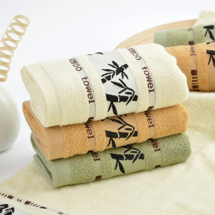 NEW 4-6 PCS Set 100% Bamboo Fiber Towels Sets Home Bath Towels Adults Face Towel Thick Absorbent Luxury Bathroom Towels Seaside Beach Shower Bathroom Hotel Towels