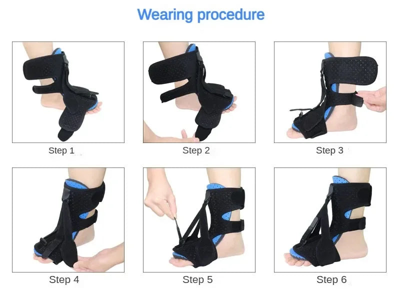 5 Colors Adjustable Night Splint For Plantar Fasciitis Pain Relief Soft Foot Drop Brace Sleeping Achilles Tendon Stretcher Boot Nighttime Orthopedic Brace Health Care Accessories