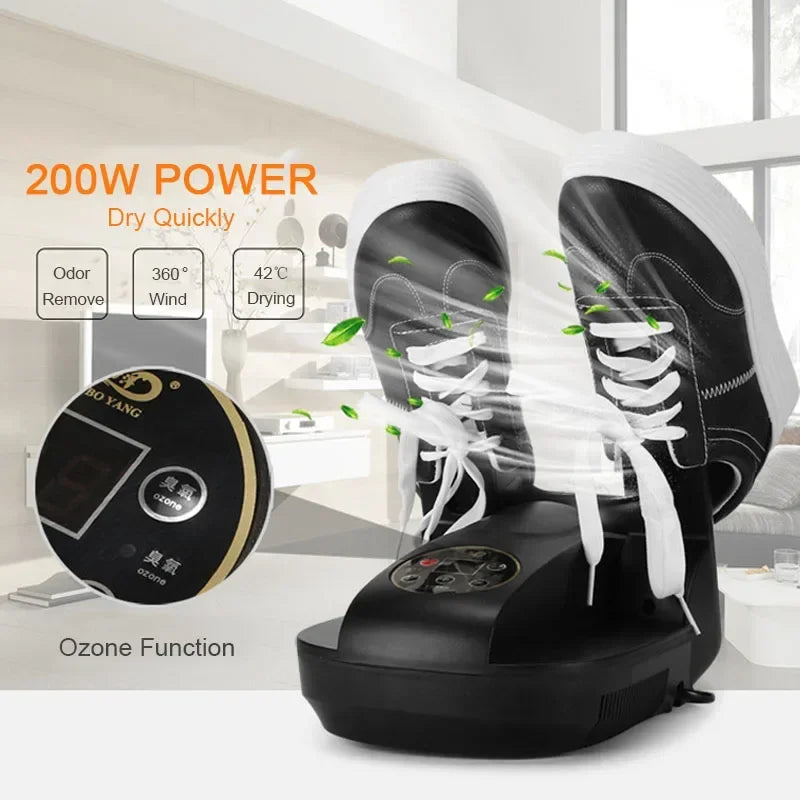 New Smart Shoe Dryer for Boost Shoes Gloves Socks Hats with Ozone Odor Removal Timer Length Adjustable Foldable Drying Machine