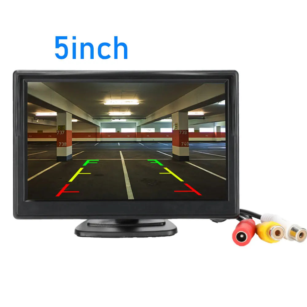 Parking 5 Inch Car Monitor TFT LCD 5" HD Digital 16:9 800*480 Screen 2 Way Video Input For Reverse Rear View Camera DVD VCD