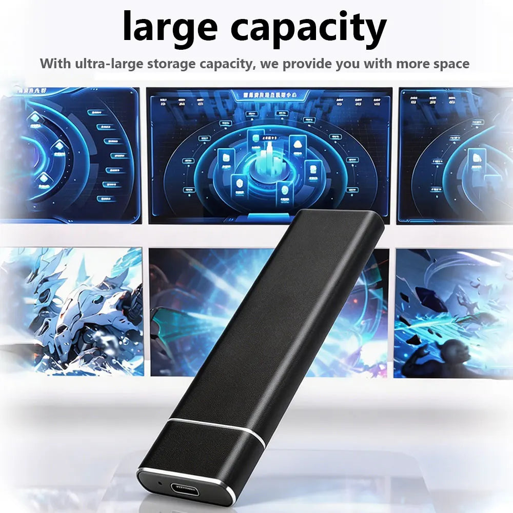 30/64TB High Speed Fast Transmission Travel Wireless Solid State Drive Original External Hard Drive Portable SSD Efficient Large Capacity External Hard Drive Suit PC Laptop Desktop Computer Accessories