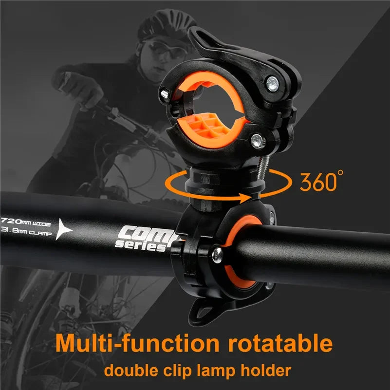 Bike Light Bracket Multifunctional 360 Degree Rotatable Bicycle Lamp Holder LED Flashlight Stand Cycling Accessories