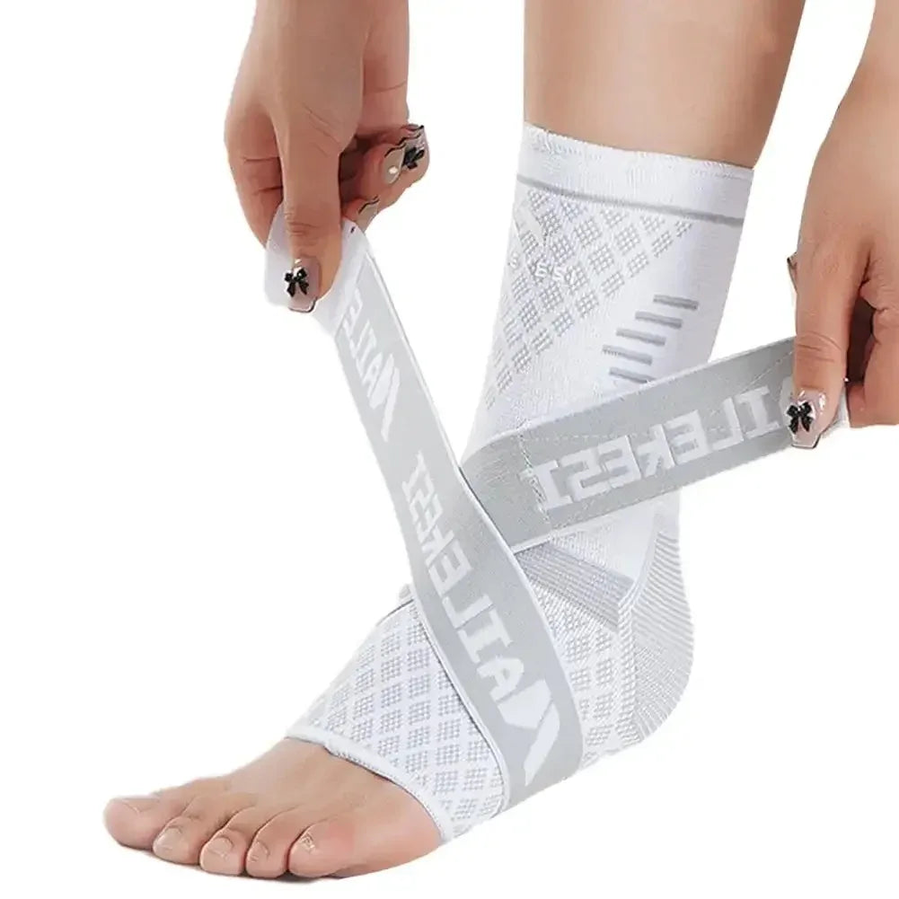 NEW Arrivals 6 Colors Adjustable Elastic Ankle Brace Compression Sleeve Foot Support Stabilizer for Plantar Fasciitis Achilles Tendonitis Sports Socks