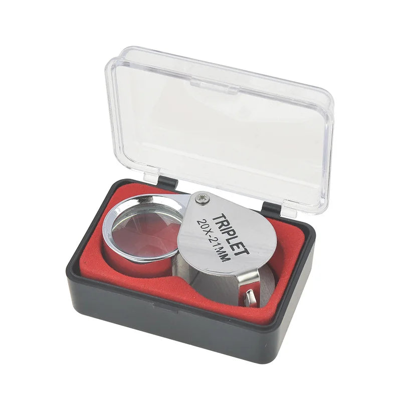 NEW Arrivals Pocket Jewelry Loupe 30X 20X 10X Jewelers Eye Magnifying Glass Rings Gold Diamonds Magnifier LED/UV Illuminated Loop Folding For Stamp Rock Collect Jewelry Accessories