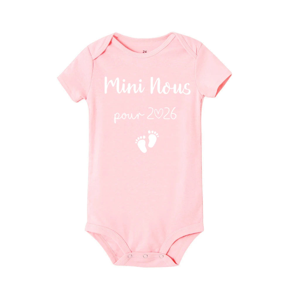 NEW Arrivals 3Months-24Months  5 Colors Baby Romper Casual Short Sleeve Infant Jumpsuit Boys Girls Bodysuit Summer Pregnancy Announcement Clothes