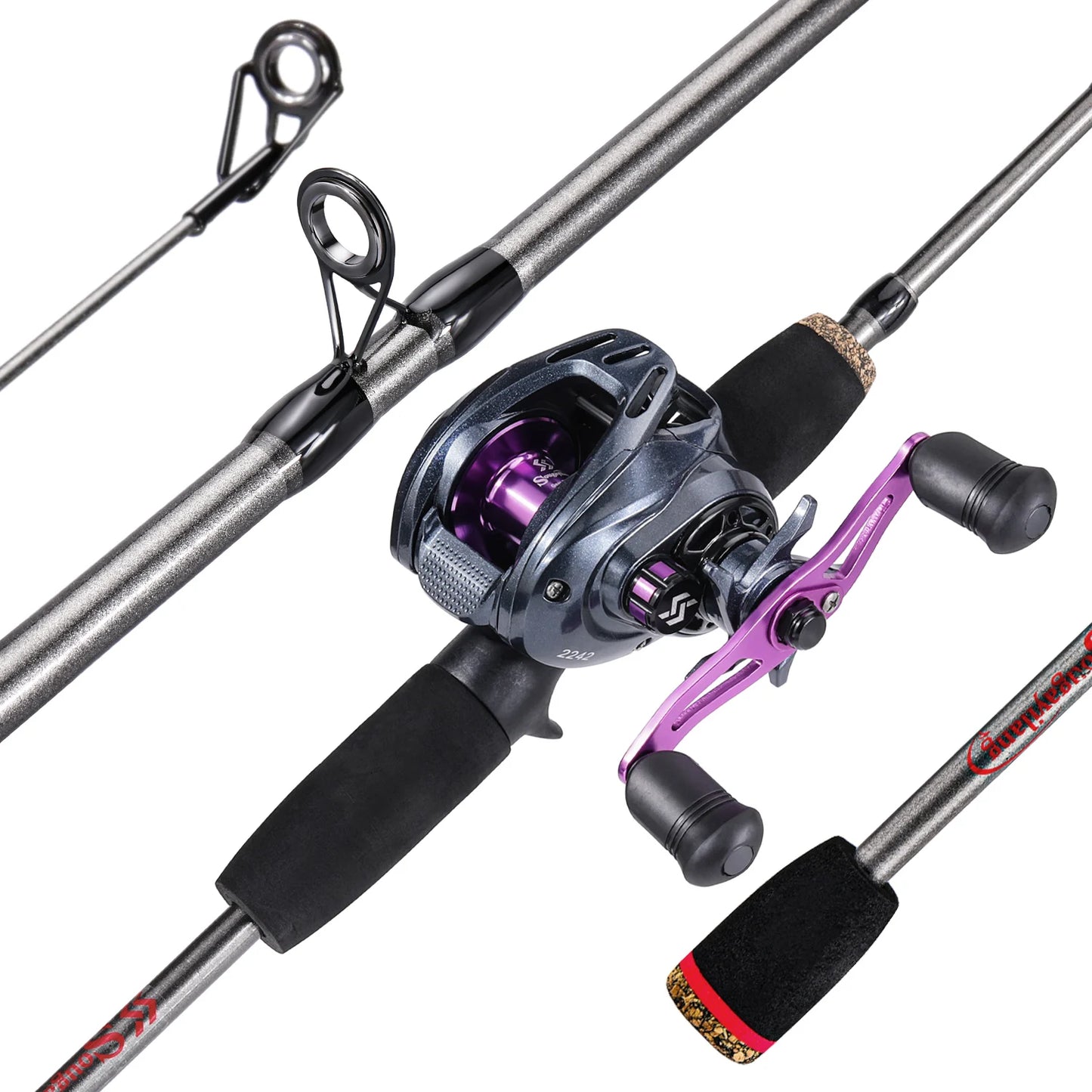 NEW Arrivals 5 Colors Full Set + Gift  1.7m Fishing Left/Right Rod Carbon Fiber Casting Rod and Baitcasting Reel combo with Free Line As Gift Max Drag 8kg for Sea Bass Professional Fishing Supplies