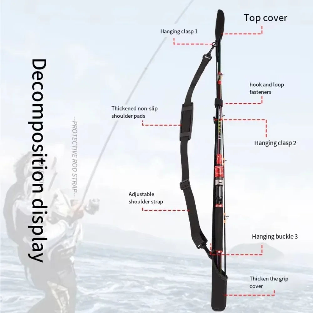 NEW Band Fishing Rod Holder Strap Tie Holder Strap Wear-Resistant Carp Fishing Rod Belt Protector Elastic Splash-Resistant  Fishing Accessories