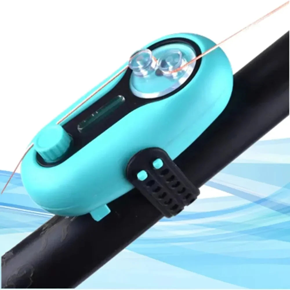 Blue/Black Color Fishing Sound Alarm Electronic Buzzer Indicator Siren Don't Miss A Catch Fish Bite Bait Alarm Sea Rod Indicator Sound Light Alarm Fishing Alarm Fishing Parts Lake River Boat Night Fishing