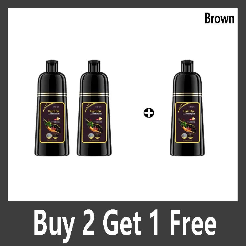 NEW 10PCS Set Natural Herbal Korean Hair Dye Shampoo 3 in 1 Change Hair Color Gray Hair to Dark Brown Black Deep Nourishing Fashion Hairs Care 100ml Women Men Hair Care Supplies