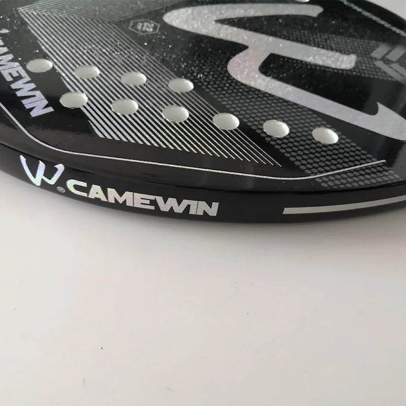 3K Camewin Beach Tennis Racket Full Carbon Fiber Rough Surface Outdoor Sports Ball Racket For Men Women Adult Senior Player