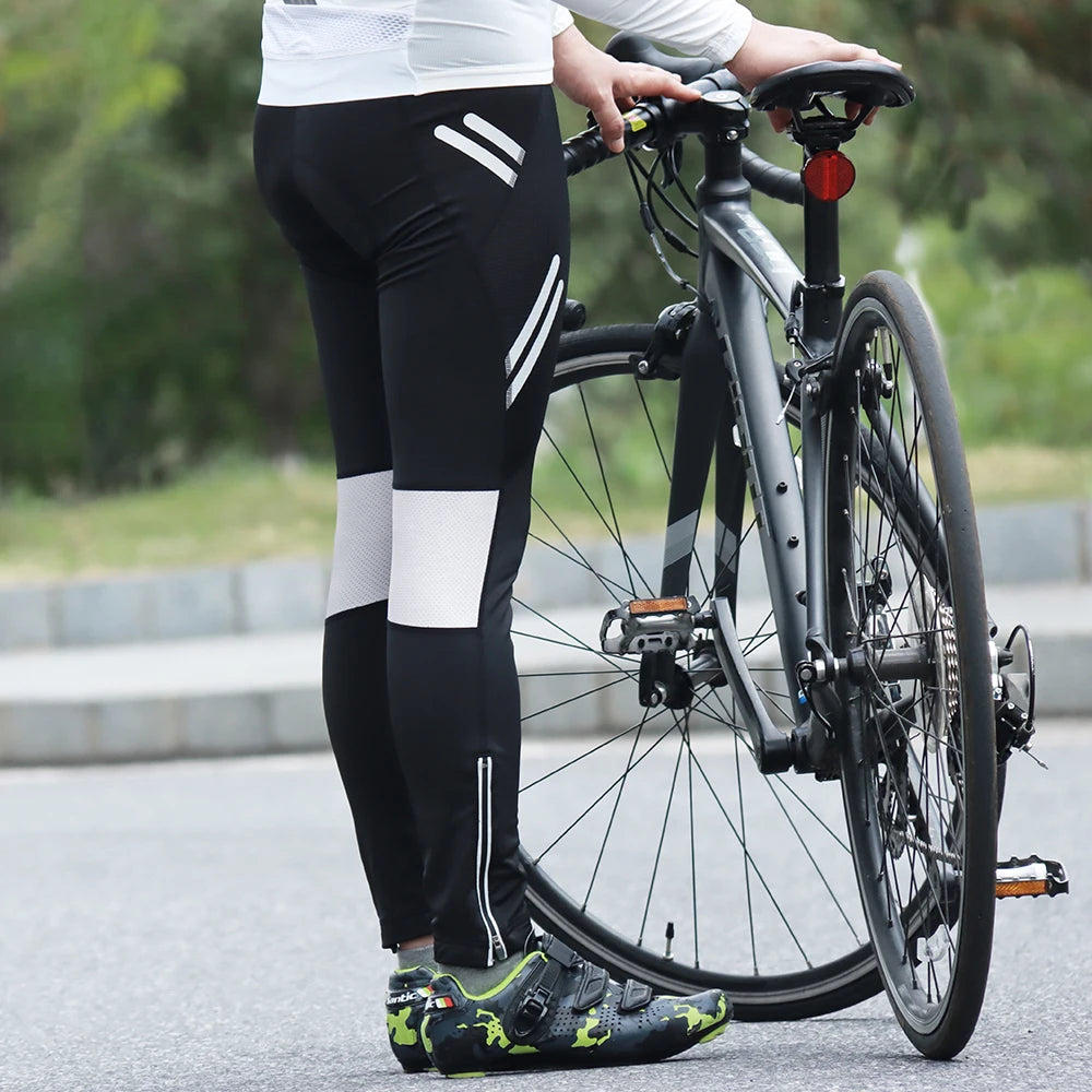 WOSAWE Men Autumn Tight Fitting Long Pants Cycling Shockproof 20D Gel Padded Tights MTB Bike Downhill Mountain Bicycle Leggings