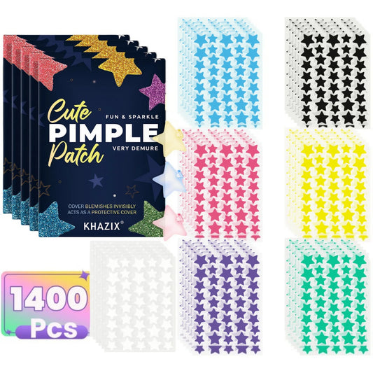 NEW Arrivals 【Hot Selling】 1400 Pieces Set of Multi-Color Star Acne Patches, Facial Ultra-Thin  Acne Patches, Concealer Acne Pimples Patches, Female Teenage Skin Care Supplies
