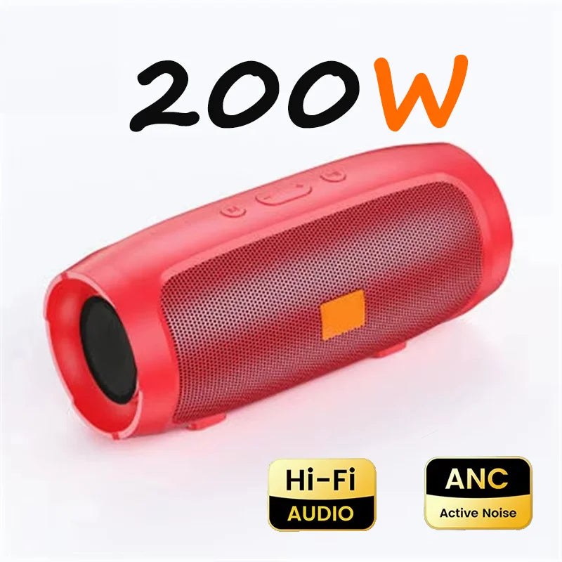 200W NEW Portable Bluetooth Speaker Wireless High Fidelity Surround Sound Box Outdoor Camping Picnic Hiking Waterproof Camping Party Loudspeaker