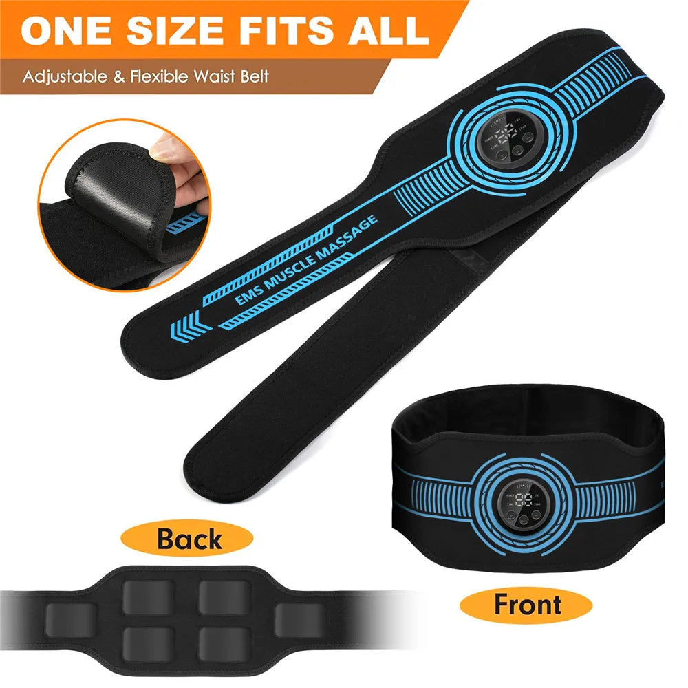 EMS Muscle Stimulator Abdominal Toning Belt ABS Muscle Toner Home Gym Fitness Training Body Slim Belly Waist Arm Leg Lose Weight