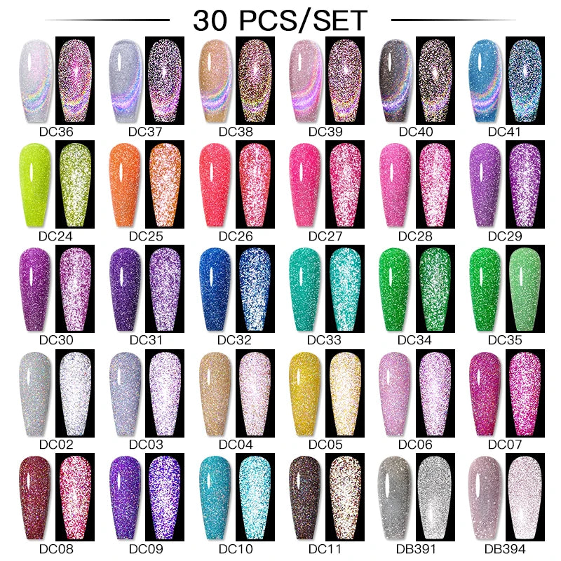 NEW Arrivals 24/40.120PCS Set Colors Gel Nail Polish Set Semi Permanent Hybrid Gel Varnish Set Base Top Coat Soak Off UV LED Nail Gel Kits Manicure Pedicure Accessories Nail Care Tools Sets Cosmetic Supplies