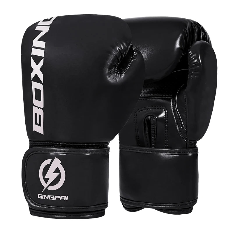 Kids/Adults Professional 4/6/8/10/12oz Boxing Gloves PU Leather Muay Thai MMA Profession Kickboxing Sandbag Women and Men Training Practice Exercise Gloves Equipment Sports Accessories