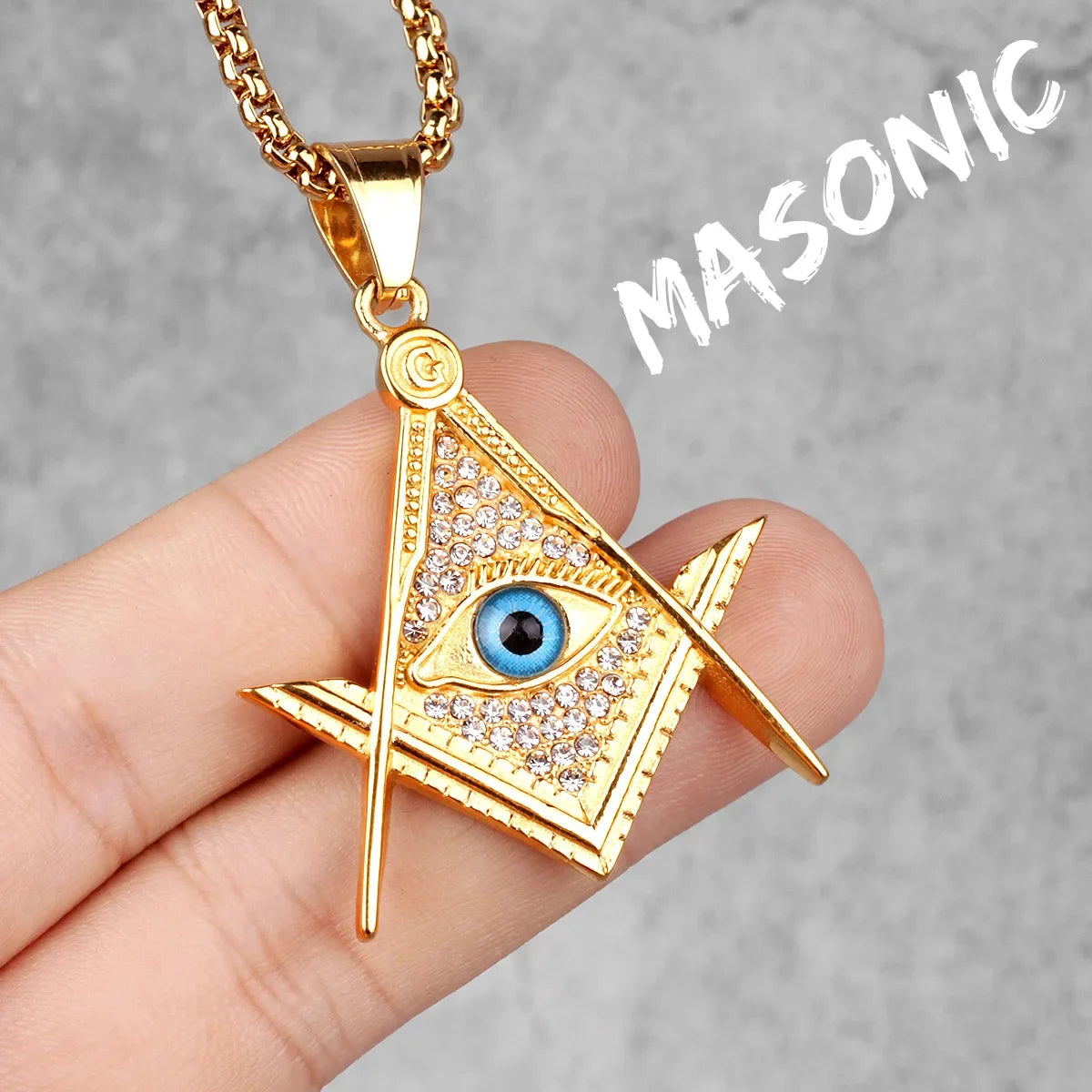 38 Types Illuminati's Masonic Hexagram Salomon Star of David Masonic Stainless Steel Men Necklaces Pendant Chain Punk New in For Women Fashion Secret Society Jewelry Gifts