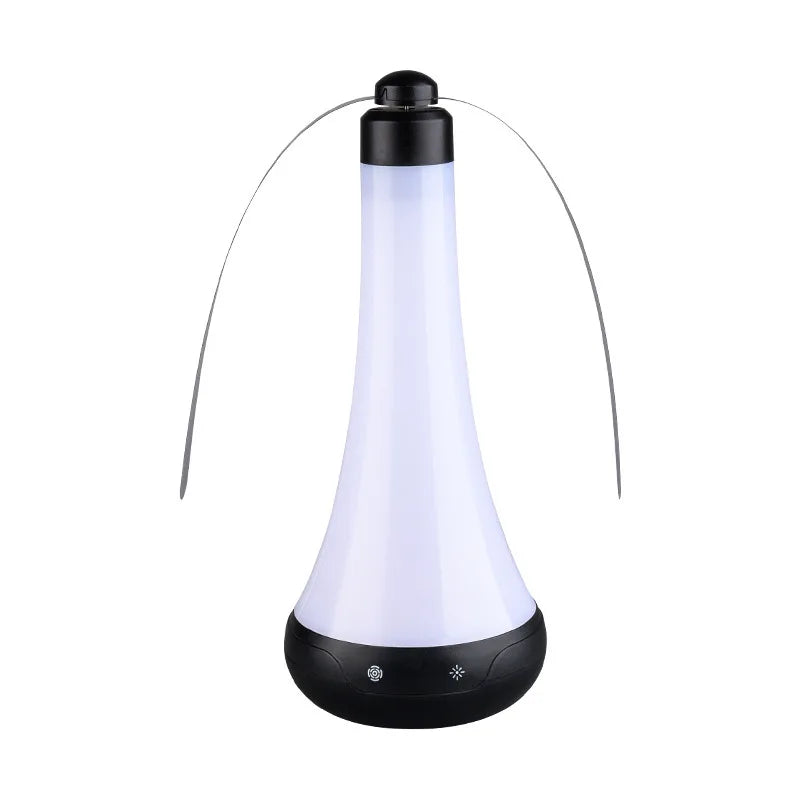 Mosquito Repellent Fan Light Table Lamp Portable Desk Top Fly Spinner Rechargeable Hanging Fly Repellent for Party Picnics