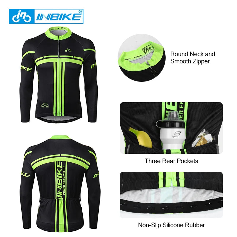 Men's Cycling Clothing Sets for Men Long Sleeve Spring Bicycle Sportswear Jersey Pants Man Running Mountain MTB Clothes