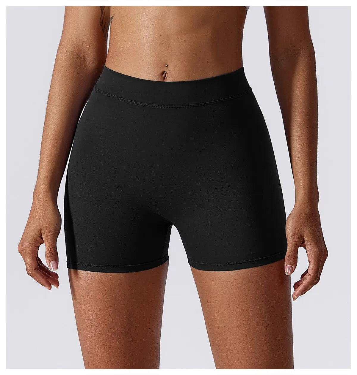 Women's Sexy Stretch Yoga Shorts With Hip Lifting And Abdominal Tightening Tight Fitness Wearing Running Pants Externally