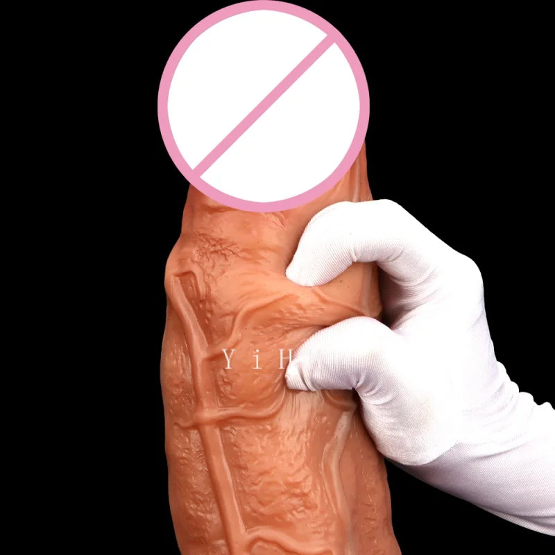 43cm Long Silicone Dildo Realistic Large Fake Penis Sex Toy For Men Women With Thick Stiff Cock Real Dong Powerful Suction Cup