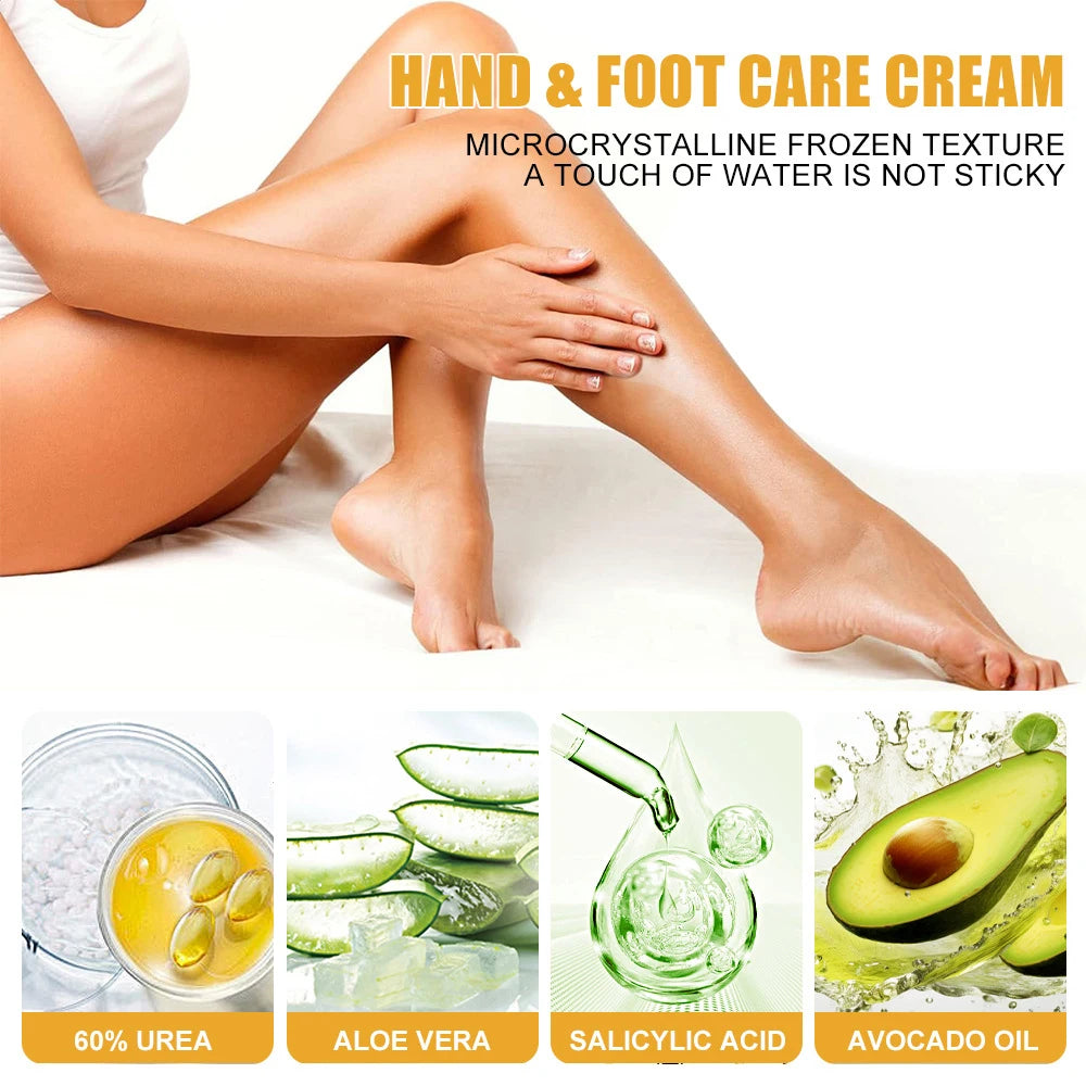 3 PCS Set 60% Urea Foot Cream Ultra-hydrating Aloe Vera For Dry Cracked Foot Heels Callus Deeply Moisturizing Rough Daily Feet Care Stick
