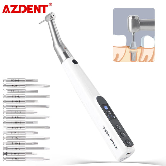 Dental Electric Wireless Torque Driver Implant Torque Wrench with 16pcs Screwdrivers Kit Implant Motor Dentistry Tools