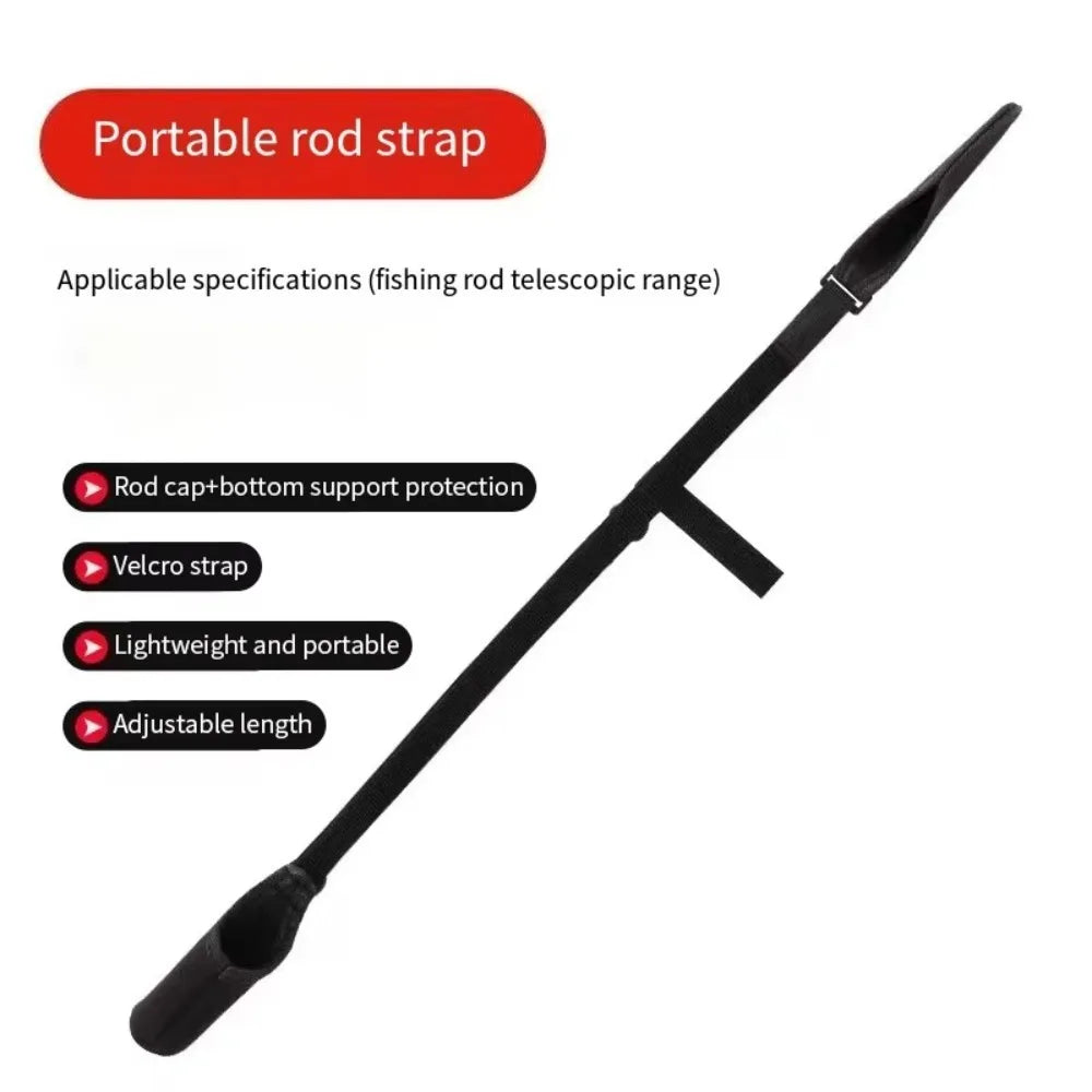 NEW Band Fishing Rod Holder Strap Tie Holder Strap Wear-Resistant Carp Fishing Rod Belt Protector Elastic Splash-Resistant  Fishing Accessories