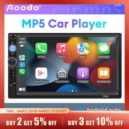 Acodo 2din Car Radio 7inch HD Autoradio Multimedia MP5 Player Car Stereo Bluetooth USB TF FM For Toyota Honda Car Radio