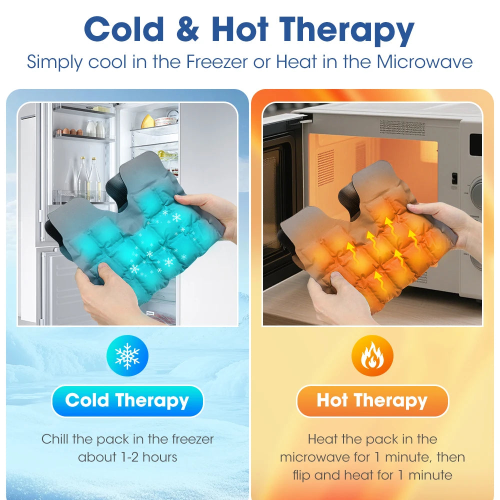 Knee Ice Pack Wrap Large Reusable Ice Pack Self-Absorbing Water Resin Hot/Cold Compress Therapy for Knee Joint Pain Relief Outdoor Sports Injuries Treatment Health Care Accessories
