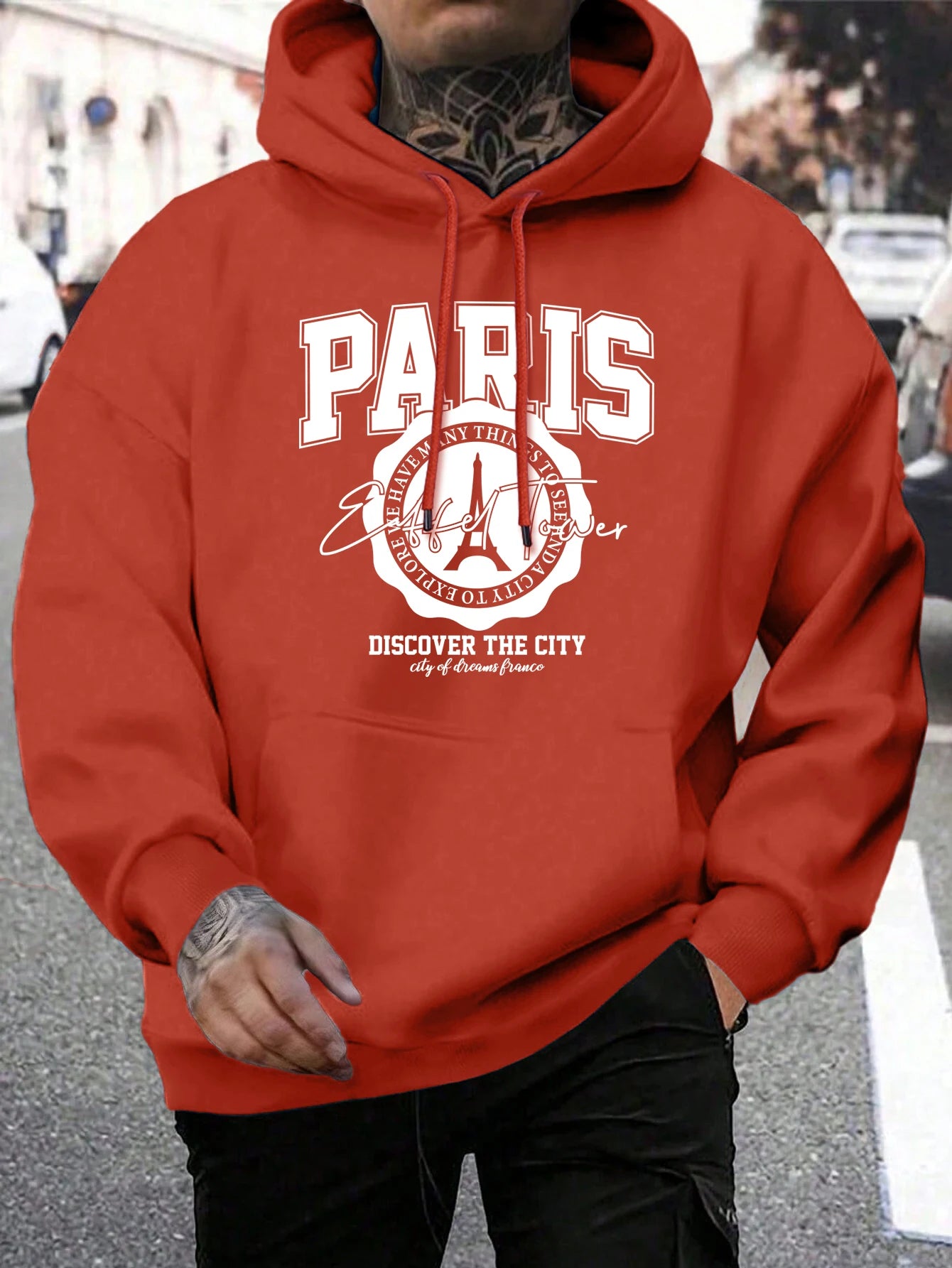 NEW Arrivals S-2XL (Asian Size) 5 Colors Whiskey Castle Print Men's Hoodies Fashion Fur-Liner Hoodie Warm Fleece Hoody Man Autumn High Quality Clothes Casual Fashion Clothing Products