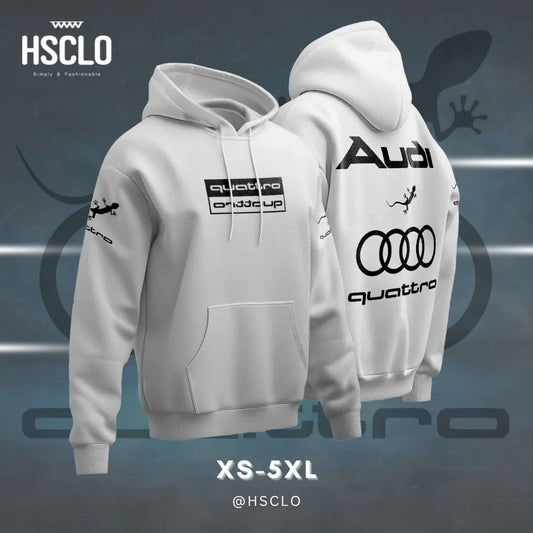S-4XL UK Plus Size 4 Types/Colors AUDI Quattro Sweater - Jacket - Hoodie - Audi Hooded Jacket Hoodie - Comfortable and Fashionable Cotton Jacket Outdoor Sport Activities Clothing Supplies