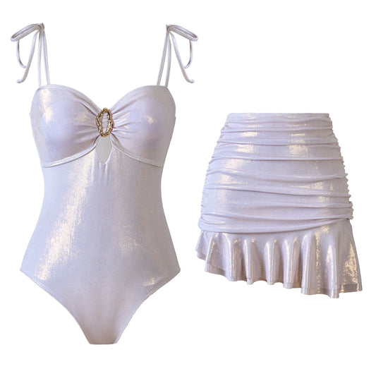 New Arrivals Sexy Bikini Set Diamond Brazilian Bikini Women Swimwear Skirt Bathing Suit Girls Summer Beachwear Dress