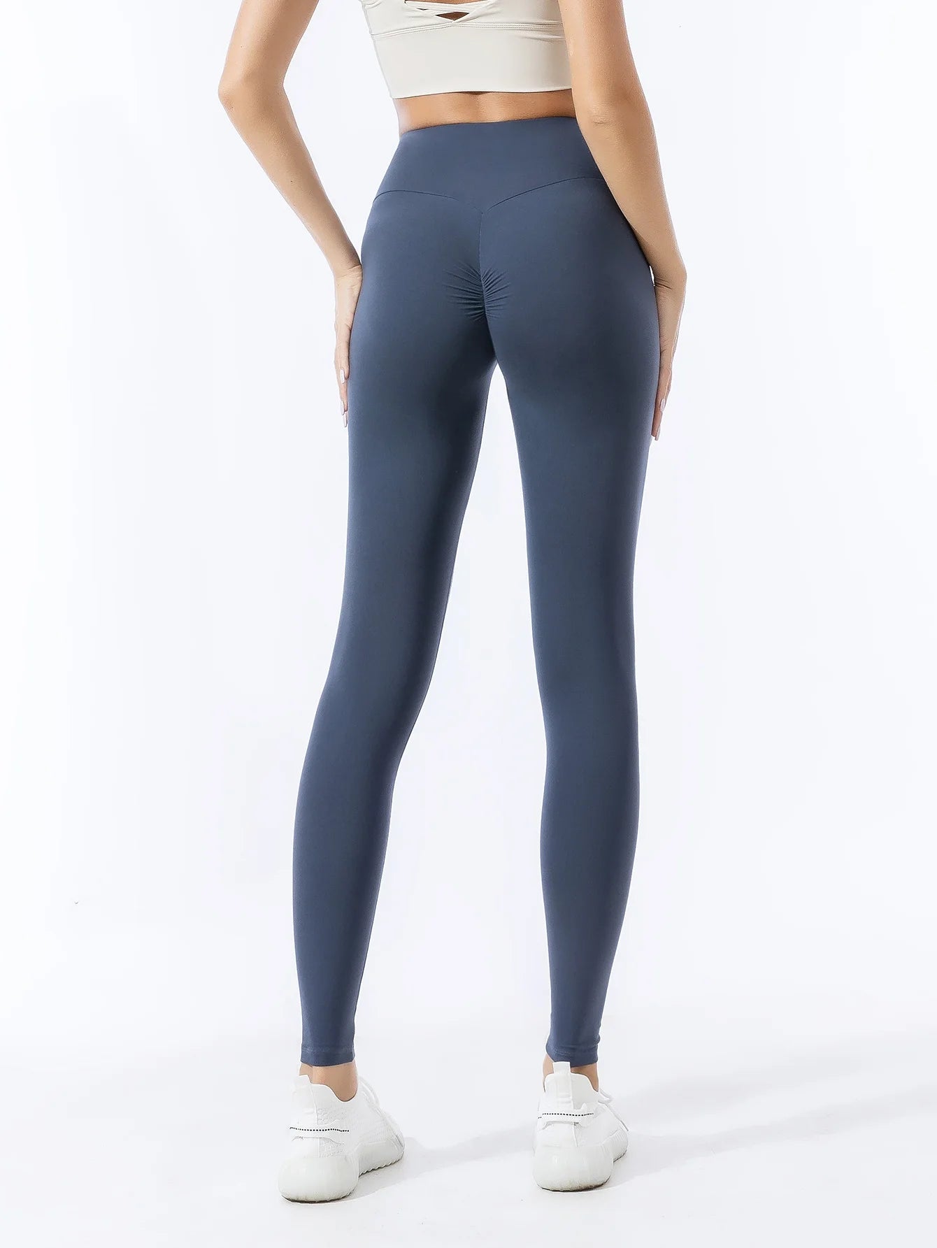 Just Arrived S-2XL UK Plus Size Women's Yoga Pants High Waist Tummy Control Butt Lifting Workout Leggings for Running Pilates Naked Sensation Peach Booty Running Cycling Gym Fitness Sportswear