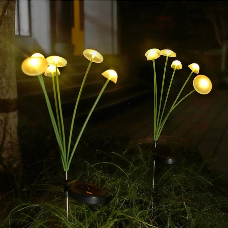 NEW  Solar Garden Lights 2 Modes LED Solar Mushroom Lights Waterproof Decor Yard Patio Pathway Jellyfish Lamp Atmosphere for Garden Decoration