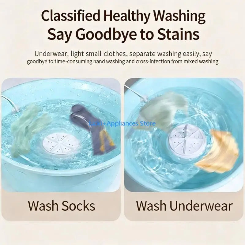 2 PCS Set 193F Portable Household Fruit and Vegetable Cleaning Gadget Electric Small Dishwasher Travel Camping Household Hygiene Smart Devices