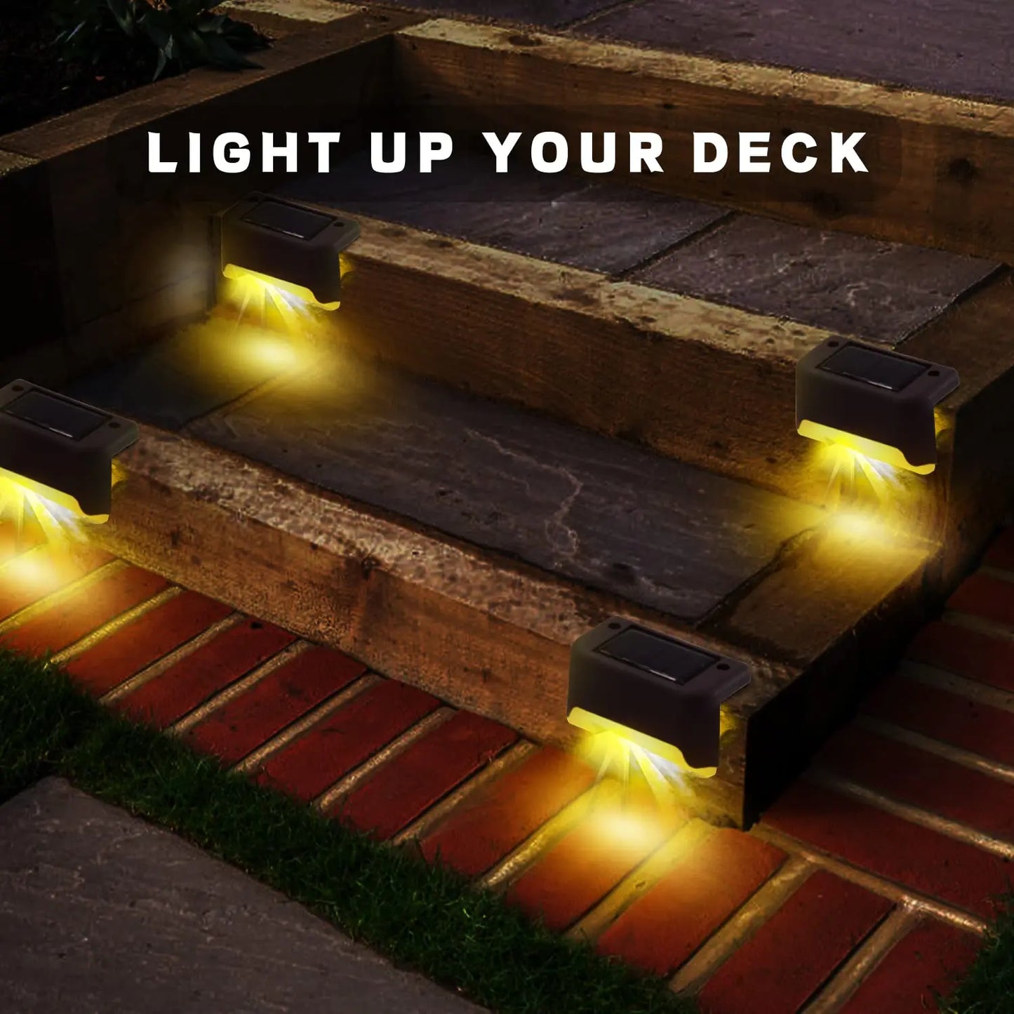 8-16-~24PCs LED Solar Step Lamp Path Stair Outdoor Garden Lights Waterproof Balcony Light Decoration for Patio Stair Fence Light